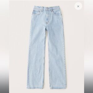 Abercrombie High Rise 90s Relaxed Jeans 25 Short Lightwsash